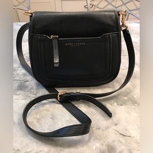 Marc Jacobs Black Leather Cross-body Saddle Bag